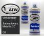 Preview: Volkswagen, Satinschwarz Metallic 2C, Q1: 400ml Sprühdose + 400ml Klarlack - Set, von ATW Autoteile West.